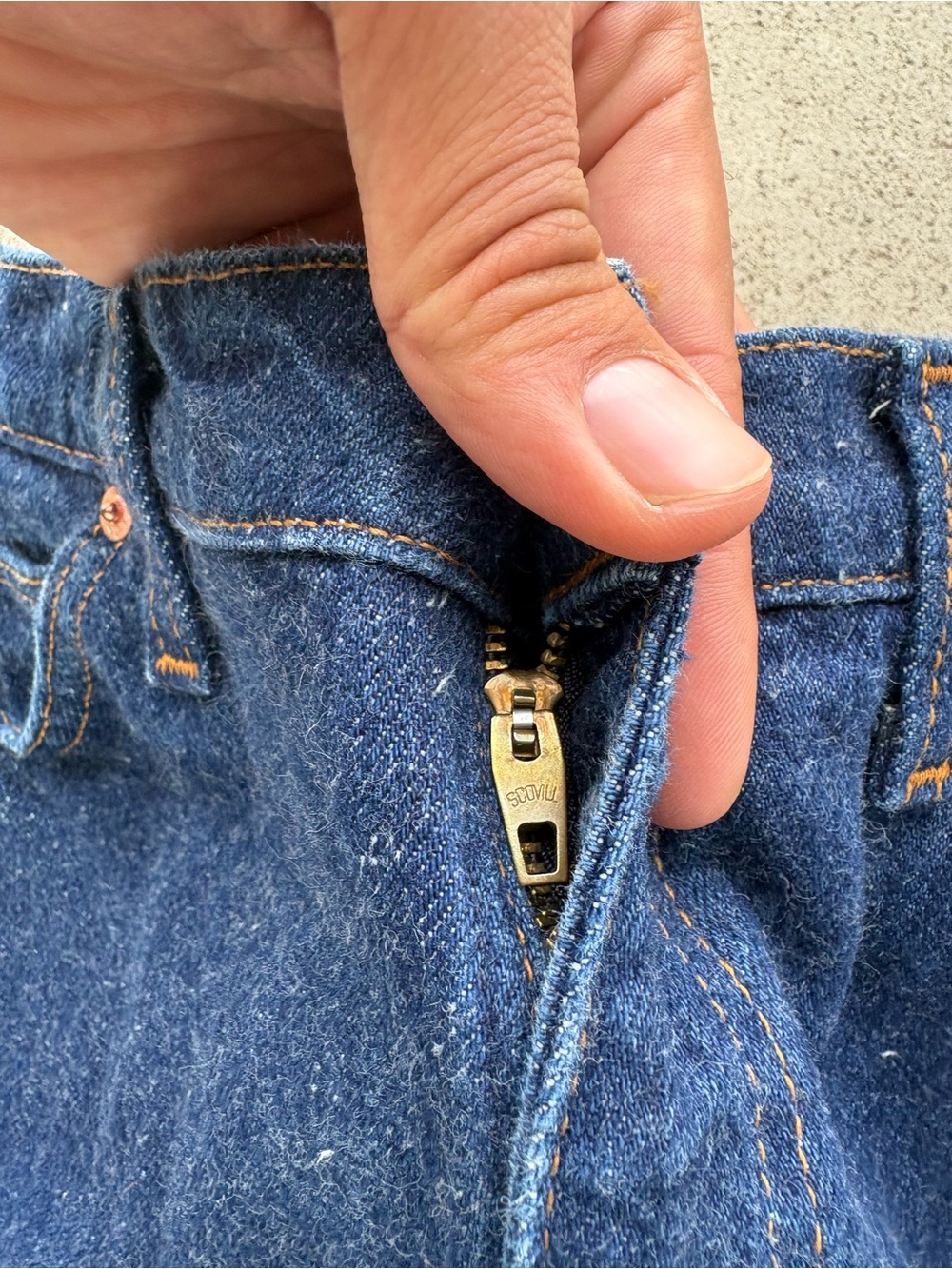 Vintage 80s Levis 517 Orange Tab Scovill USA Dark Wash Bootcut Jeans Mens 36x29 - Picture 5 of 9